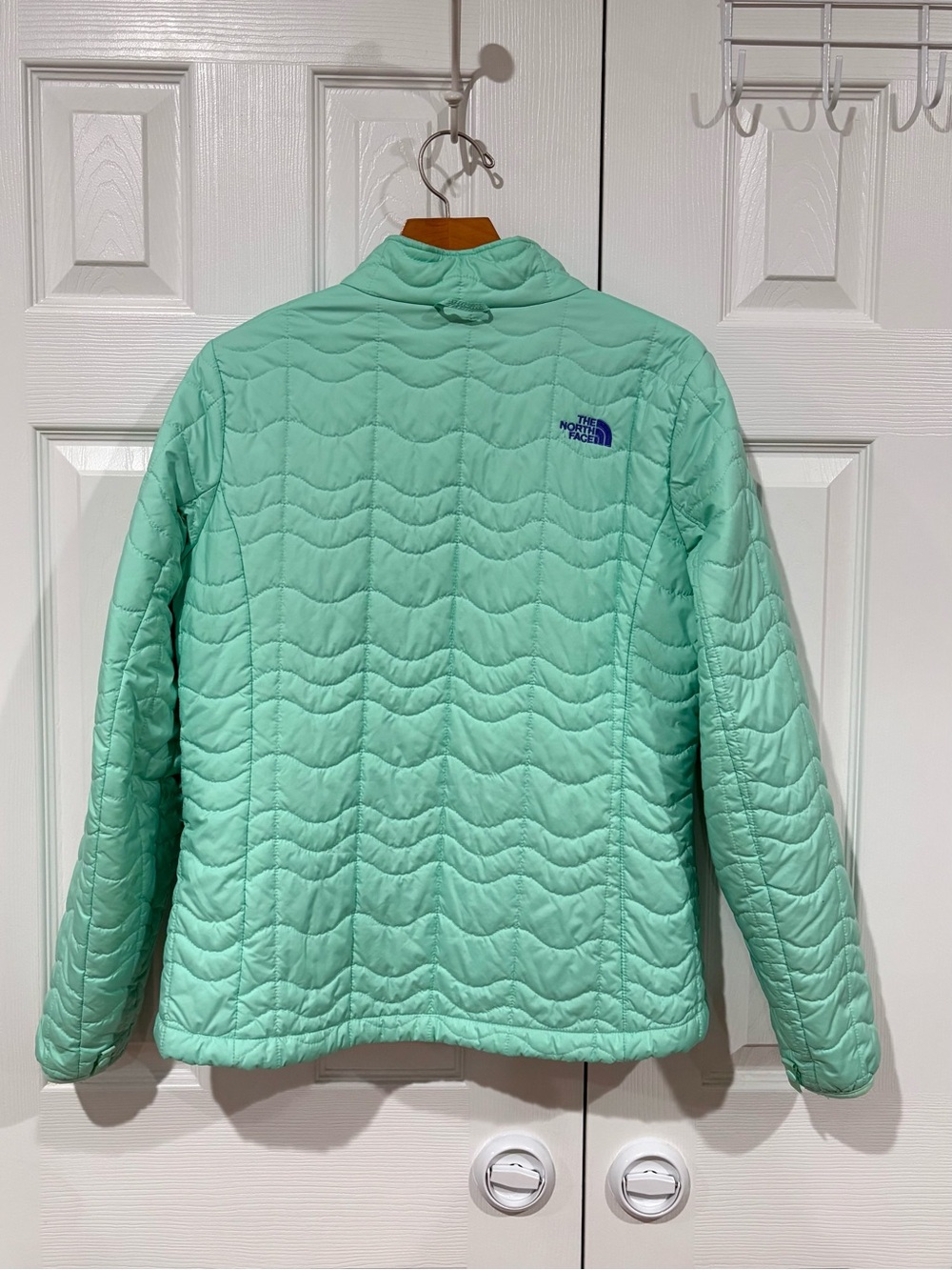 North Face Women's Bombay Puffer Jacket Mint Green Large - Picture 4 of 13